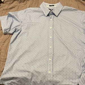 Men's Light Blue Patterned Casual Shirt